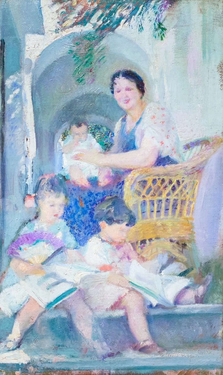 Famiglia sotto gli archi - Galleria Comunale d'Arte Moderna e Contemporanea, Roma